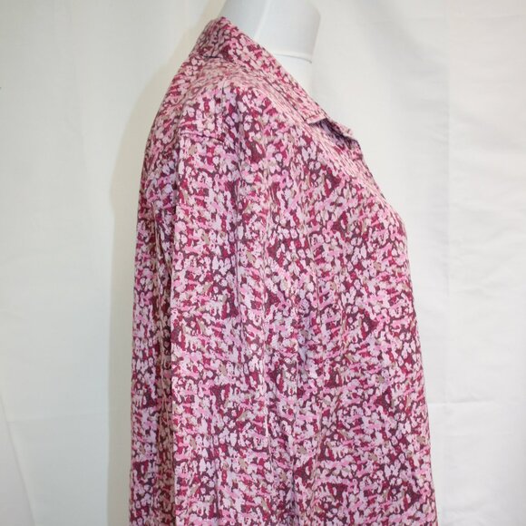 Calvin Klein Jeans womens Abstract button up shirt Size Large - Picture 5 of 6